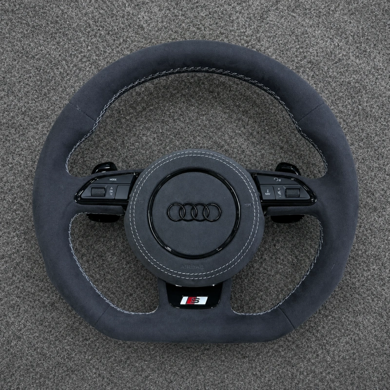 JIONX custom high quality suede performance steering wheel fit Audi A3 A4 A5 A6 A7 S RS Q R8