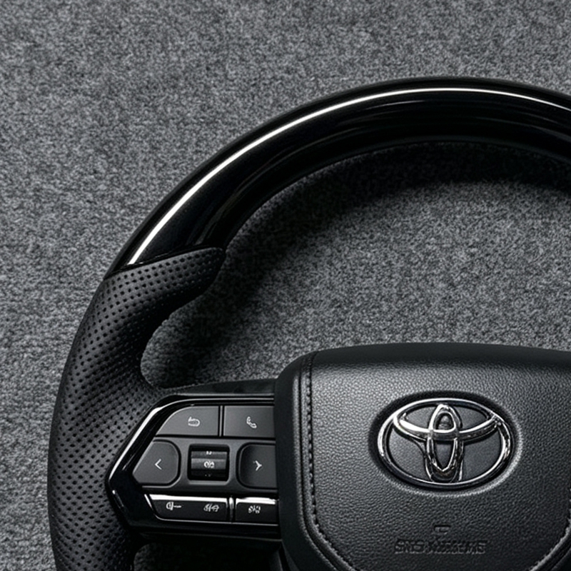 Custom Carbon Fiber Car Steering Wheel for Toyota Camry Corolla E210 (2019-2022), Flat Bottom