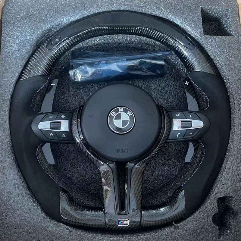LED Carbon Fiber Steering Wheel for BMW M Sport Suede F01 F07 F10 F20 F21 F30 F31 F32 F36 M2 F87 M3 F80 M4 F82