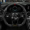 Plug and Play AMG Steering Wheel Carbon Fiber Black Leather for Mercedes Benz W204 W205 W212 W213 C63S G63 GLC GLE
