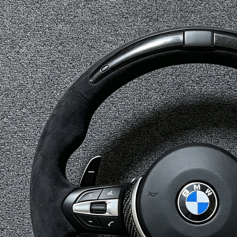 Black Perforated Leather Carbon M Sport Steering Wheel for BMW F10 F30 F31 F32 F20 X6 X5 M3 M4 M5