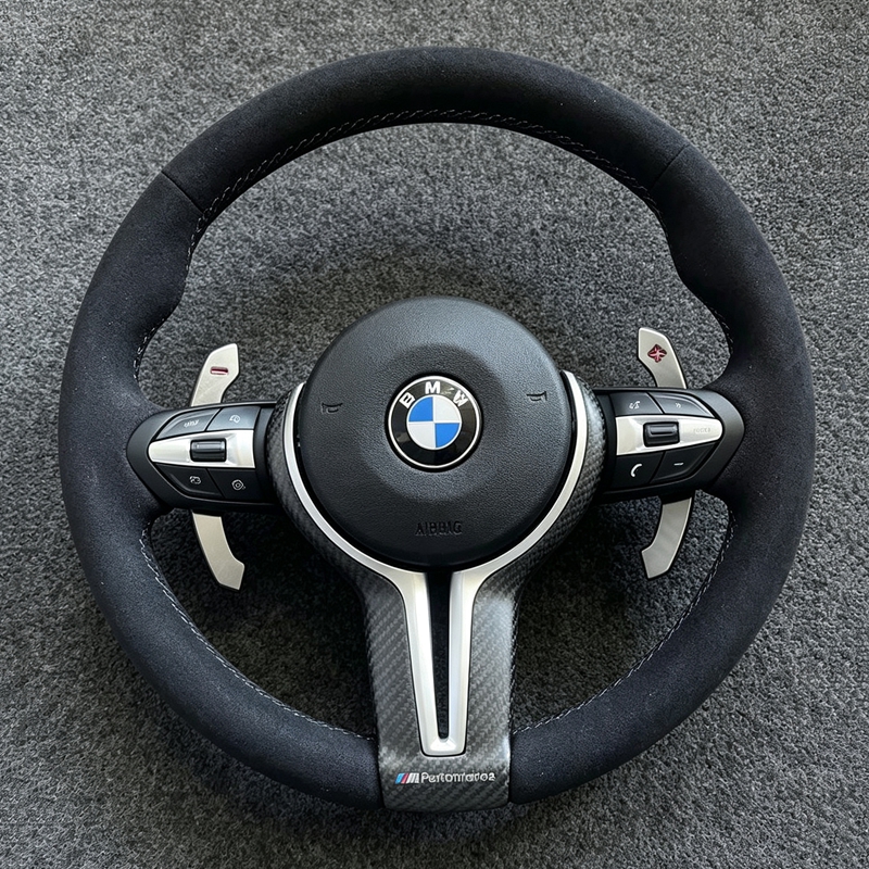 Carbon Fiber Alcantara Steering Wheel for BMW F30 F10 F36 F20 F22 F25 F32 M3 M5 E46 E60 E70 E90 E91 MSports Steering Wheel