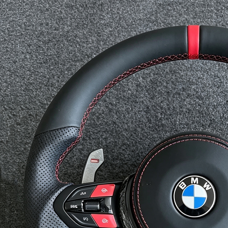 MC Leather Steering Wheel For BMW F10 F11 F20 F21 F22 F25 F30 F31 F32 F33 F34 F36 F01 F06 F07 F12 F13 M3 M5 OEM Design