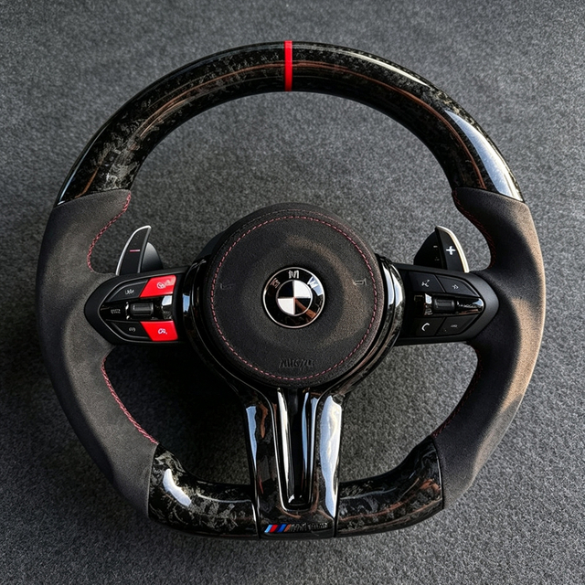 Forged Carbon Fiber Alcantara Steering Wheel for BMW F20 F22 F30 M4 F80 M3 M5 F90 F06 F10 F56 E92 E60 E61 E90 E39 E91 E70