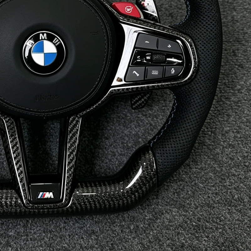 Carbon Fiber Steering Wheel for BMW 3 Series G20 G28 M340i 5 Series G30 530i 540i Car Interior Accessories