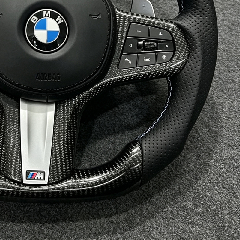 Carbon Fiber Steering Wheel for BMW G Series G30 G80 M4 G82 M5 F90 M8 X3M X5M X6M F96 G20 G30 G22 G01 G02 M1 M2 M3 F40 F44