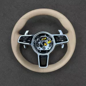 Sports Leather Steering Wheel Suitable for Porsche Cayenne, Macan, Panamera, 996 911 718 987 970 958 991 And 981 Models