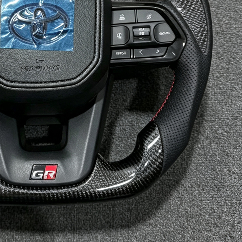 Modification Real Leather Steering Wheel for Toyota Corolla LC200 LC79 LC300 Hilux Fortuner Land Cruise GR Car Steering Wheel