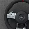 Custom AMG Steering Wheel with Red Center Marker for Mercedes Benz CLA GLC GLB GLE GLS W205 W213