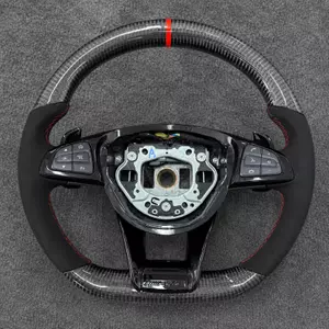 Custom Alcantara And Carbon Fiber Sports Steering Wheel for Mercedes AMG W205 W204 W212 W211 W213 E300 W218 And W222
