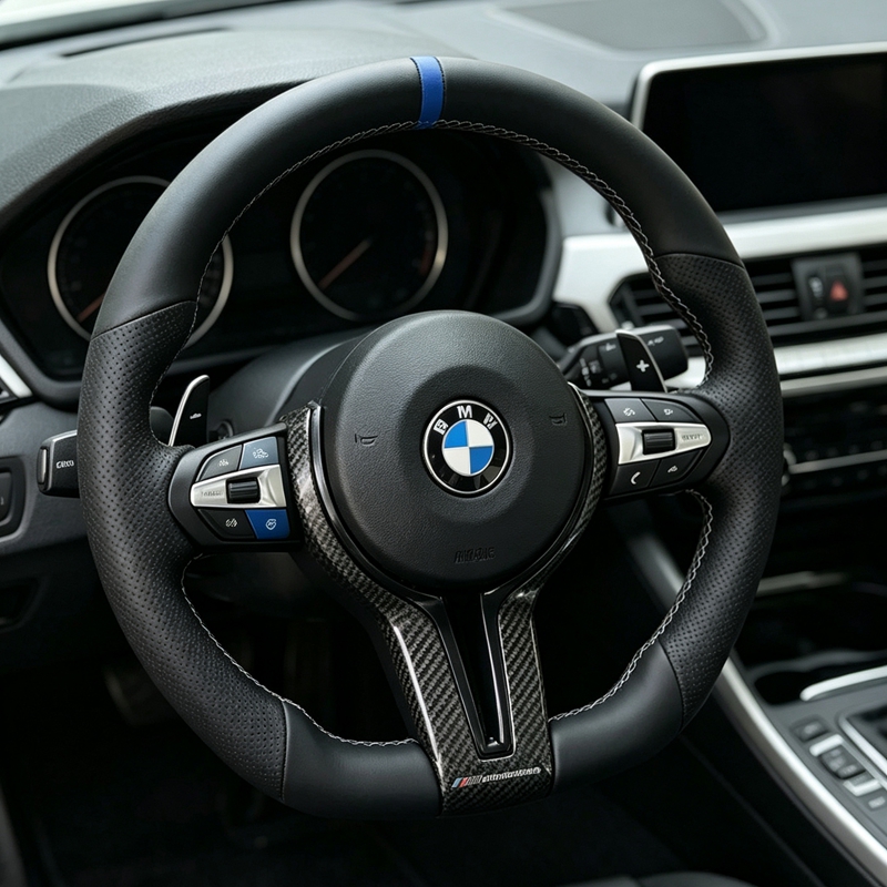 Hot Selling Leather Car Steering Wheel for BMW F30 F10 F20 F31 F32 F15 F36 X5 M3 M5 M6 F11 F15 F16 F22 E90 Automotive Parts