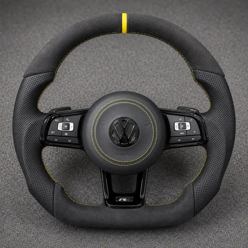 For Volkswagen Golf MK7 GTI Golf R 2012-2020 Custom Nappa Leather Performance Steering Wheel | JIONX