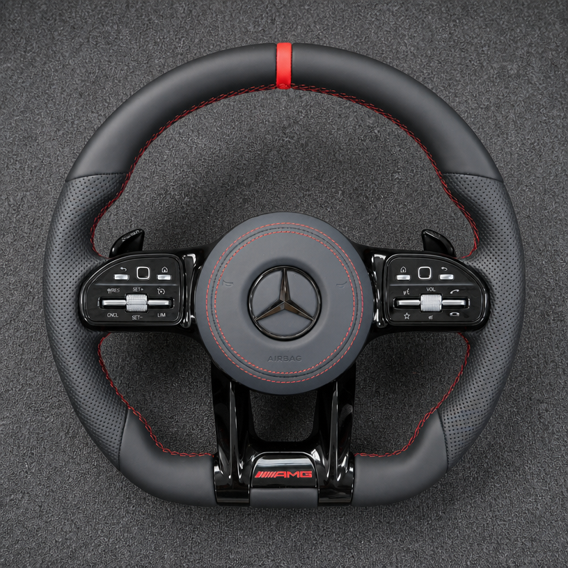 Mercedes A B C E GLC GLE S 2003-2026 W203-W206 W211-W214 X253-X254 W166-V167 Nappa Custom AMG Wheel -JIONX