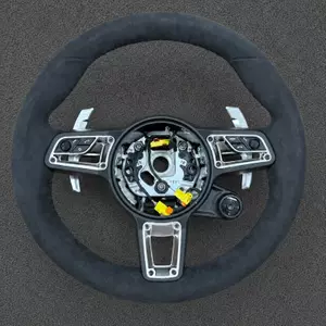 Alcantara Steering Wheel for Porsche Panamera Cayenne 718 (Boxster/Cayman) Taycan Carrera (911/991/996) 958 970 981 And 987 Models