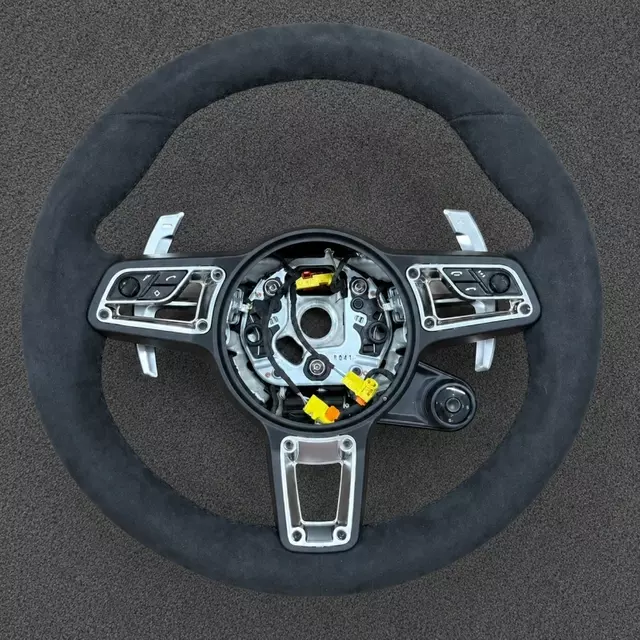 Alcantara Steering Wheel for Porsche Panamera Cayenne 718 (Boxster/Cayman) Taycan Carrera (911/991/996) 958 970 981 And 987 Models