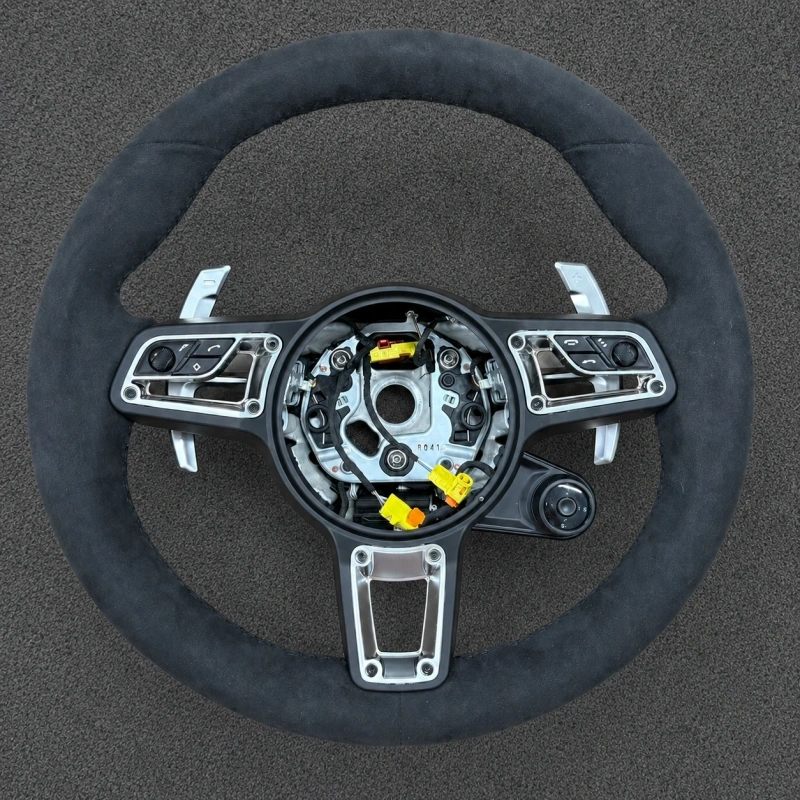 Alcantara Steering Wheel for Porsche Panamera Cayenne 718 (Boxster/Cayman) Taycan Carrera (911/991/996) 958 970 981 And 987 Models
