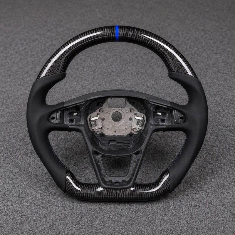 SEAT Custom Real Carbon Fiber Flat Bottom Steering Wheel | JIONX