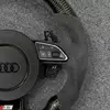 OEM multifunction control buttons and carbon fiber shift paddles for Audi S6 steering wheel