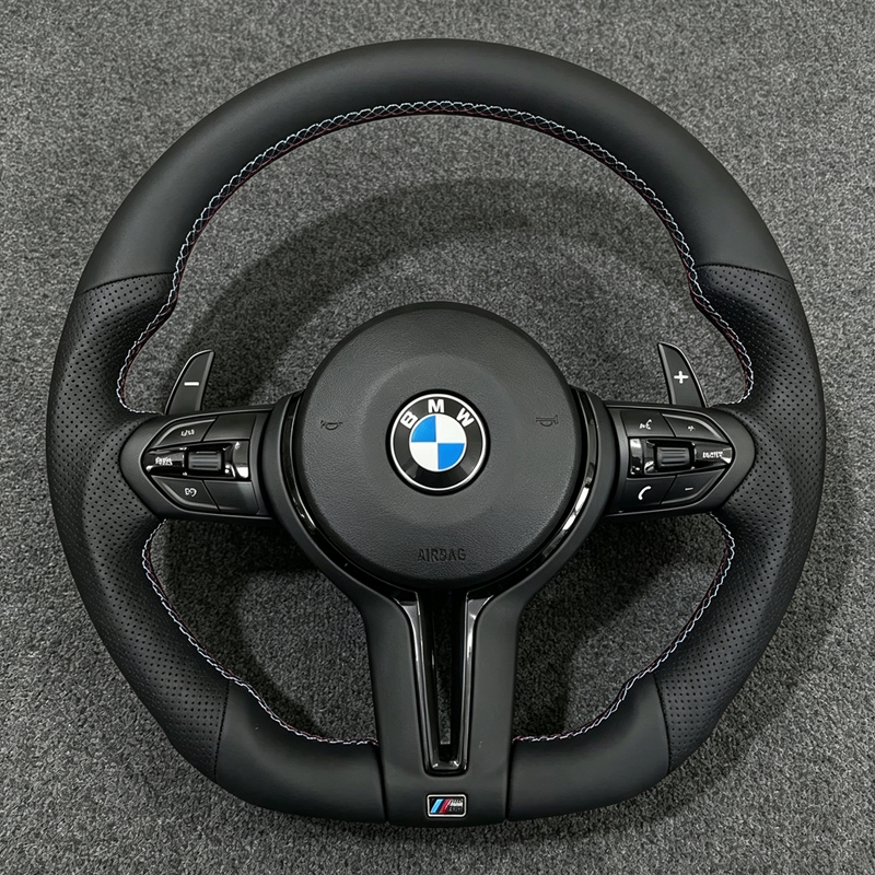 Leather Sports Steering Wheel for BMW F10 F11 F12 F15 F20 F21 F22 F25 F26 F30 F31 F32 F33 F34 F35 F36 F39 F80 F82 E90 E71 E60