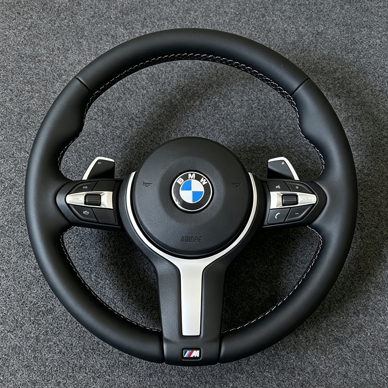 For BMW F30 F20 F48 M3 F80 F25 E90 E87 X5 E70 F01 F10 Steering Wheel Black Perforated Leather Sport Upgrade Modify Accessories