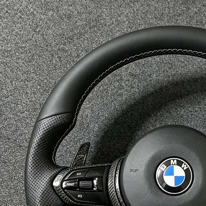 Customizable Leather Steering Wheel for BMWs F Series M3 F30 F10 F15 F25 F26 F20 F23 F36 F11 M5 M6 Upgrade Available