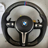 For M Series M4 4 Series 6 Series F22 F30 F31 F32 F33 F36 E90 LED Real Carbon Fiber Sports Steering Wheel