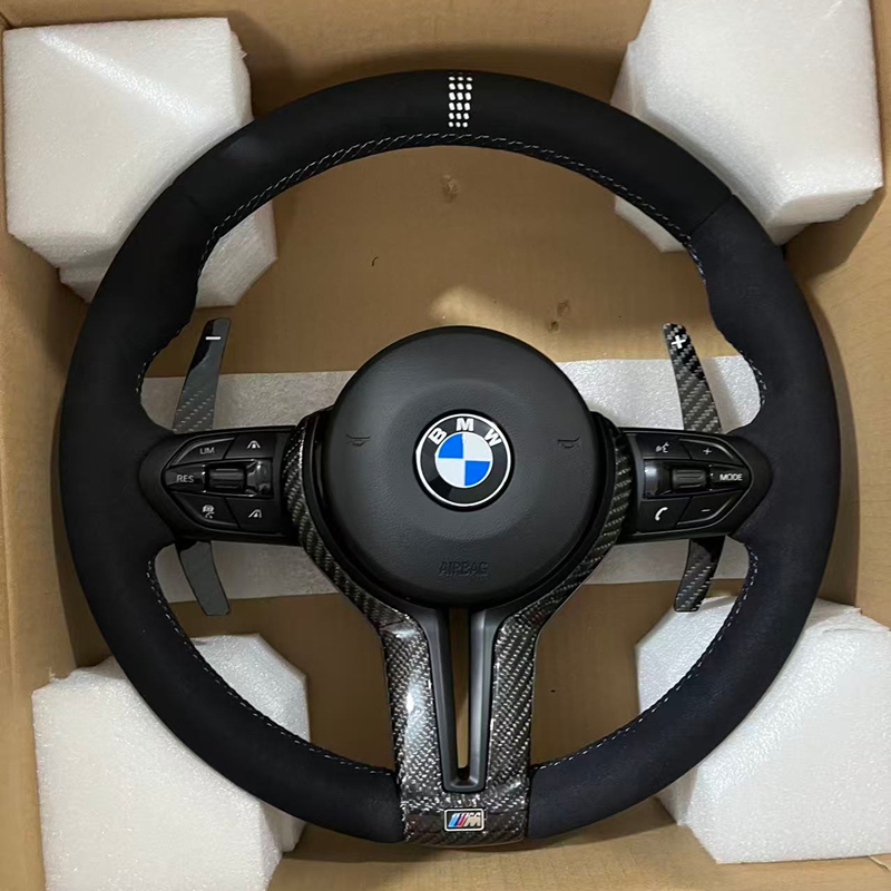 Factory Sale Leather Car Steering Wheel for BMW F30 F10 F15 F36 F20 F22 F25 F32 M3 M5 E46 E60 E70 E90 E91 MSports Steering Wheel