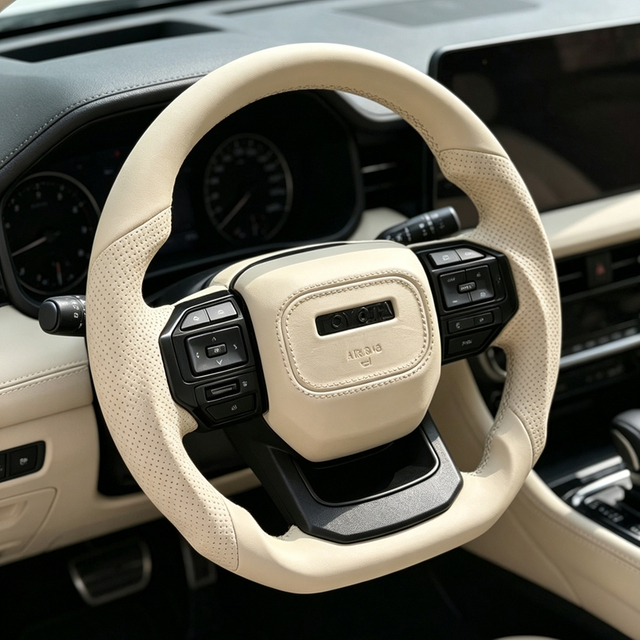 Toyota GR Style Steering Wheel with Control Buttons Carbon Fiber for Alphard 80 Hilux Land Cruiser