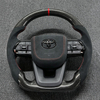 Carbon Fiber Alcantara Steering Wheel Suitable for Toyota Land Cruiser GR Prado LC250 Cruiser LC200 LC300 Hilux Fortuner