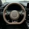 installed brown perforated nappa steering wheel Audi interior upgrade JIONX