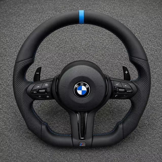 Custom Nappa leather sport steering wheel for BMW X3 E83 2003-2010 with premium grip design