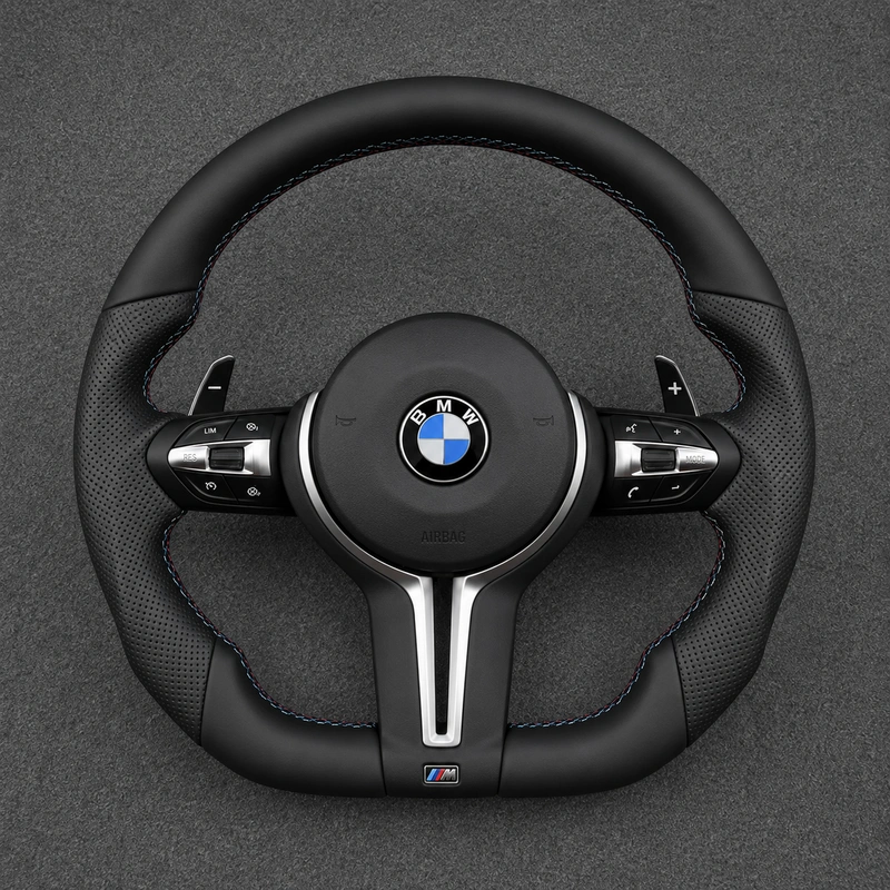 Custom Nappa Leather Steering Wheel for BMW 3 Series M3 F30-F35 F80 2007–2021-JIONX