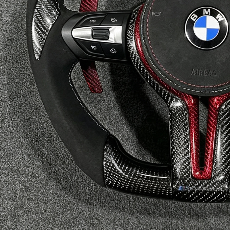 Carbon Fiber Sports Steering Wheel Suitable for BMW E-Series M3 M5 M6 E60 E63 E90 E92 E46 E87 E84 E70 E71 E39 E89