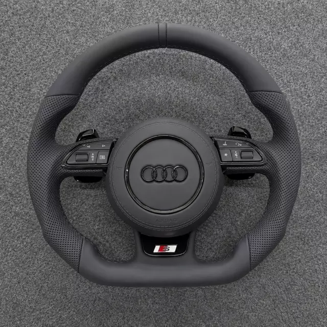 JIONX Custom Hand Stitched Suede Top Perforated Leather Steering Wheel For Audi A3 A4 B8 A5 A6 A7 Q3 Q5 Q7 S8 R8