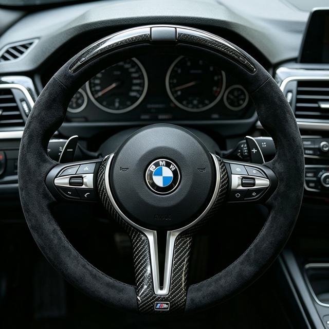 Custom Carbon Fiber LED Steering Wheel for BMW F01, F02, F10, F20, F30, F32, F80, F82, E90, E91, E92, E93, E70, E71, E72