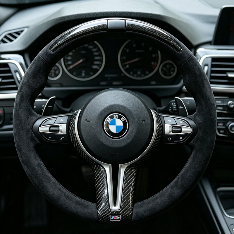 Custom Carbon Fiber LED Steering Wheel for BMW F01, F02, F10, F20, F30, F32, F80, F82, E90, E91, E92, E93, E70, E71, E72