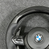 BMW F01 F30 F25 F22 F36 F33, M-stitching, all blue forged carbon fiber steering wheel