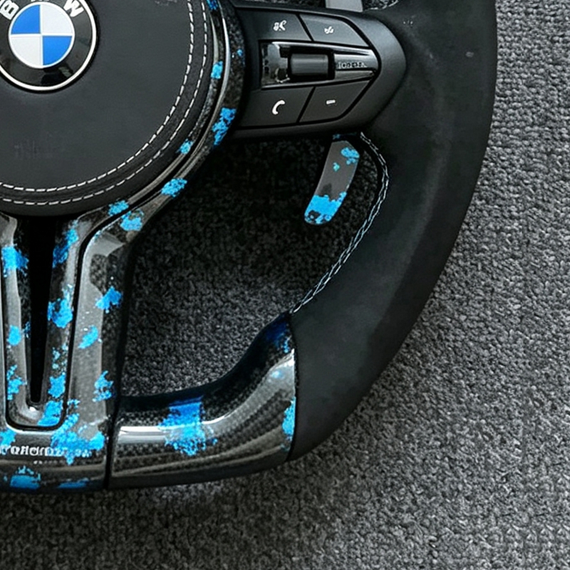 Interior M Series Leather Steering Wheel For BMW M3 M5 F20 F22 F23 F30 F33 F34 X1 F48 X5 F15 X3 F80 E90 E70 E84 With Paddles