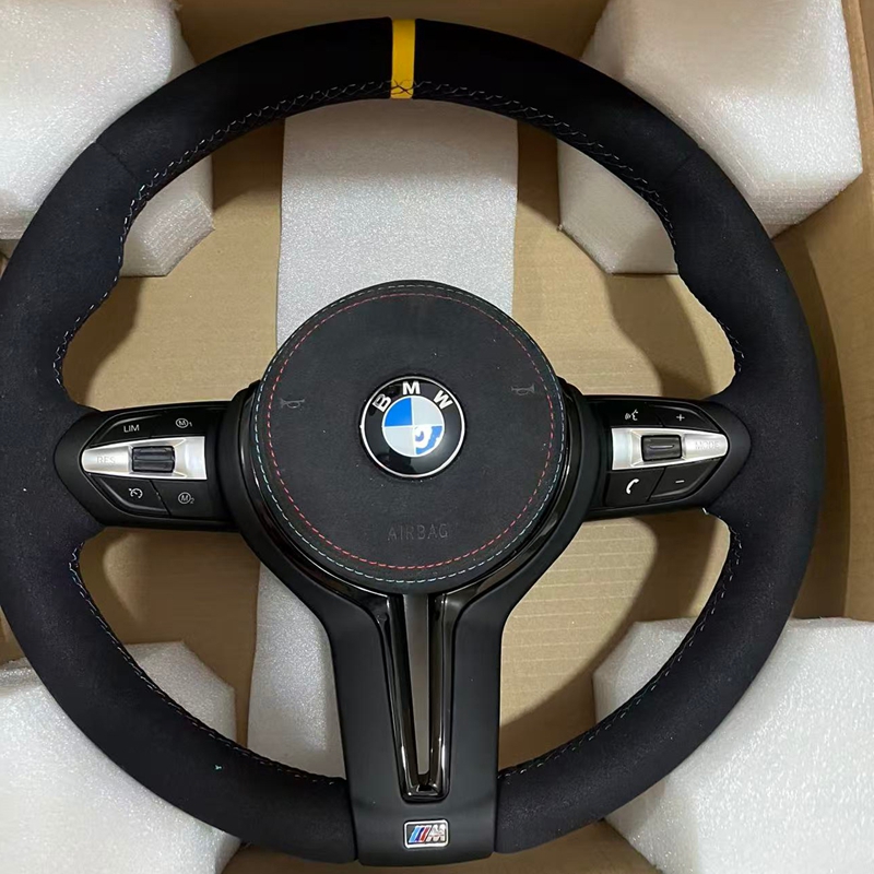 Carbon Personalized Custom LED White Leather Steering Wheel 3 5 Series for BMW M3 M5 F30 F10 F15 F01 F20 F22 F25 F31 F32 F40