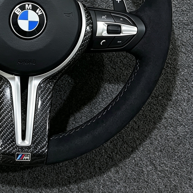 All Black Stitching and Button M Sport Steering Wheel for BMW F10 F11 F20 F30 F31 F32 F34 F36 F80 F82 E70 E81 E90