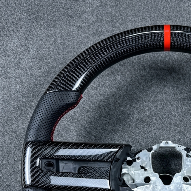 carbon for Mustang GT Shelby Sport Racing Style Custom Real Forged Carbon Fiber Steering Wheel
