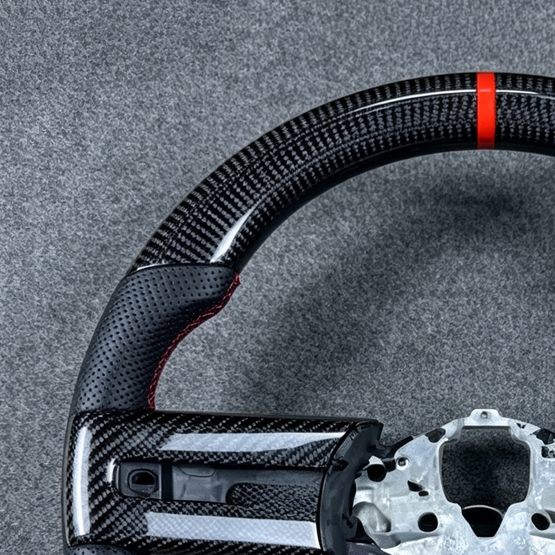 carbon for Mustang GT Shelby Sport Racing Style Custom Real Forged Carbon Fiber Steering Wheel
