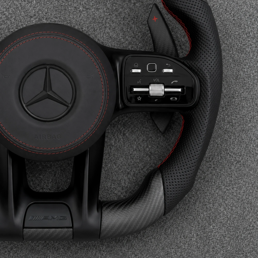 Customized Custom Carbon Fiber Leather Car Steering Wheel For Mercedes Benz W204 W205 W207 W211 W212 W213 W221 AMG Steering Whee