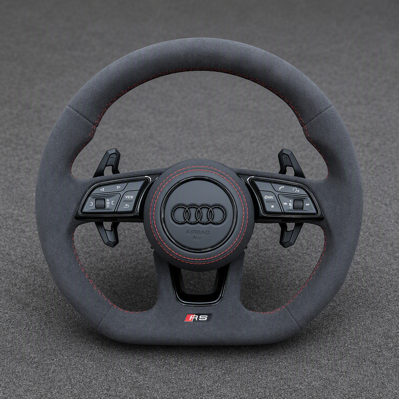 Custom Alcantara Nappa Leather Carbon Fiber LED Steering Wheel for Audi A3 S3 RS3 8L 8P 8V 8Y 1996–2026 -JIONX
