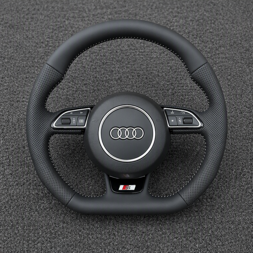 Custom Nappa Leather Carbon Fiber LED Wheel for Audi A8 S8 D2 D3 D4 D5 1994–2026 -JIONX