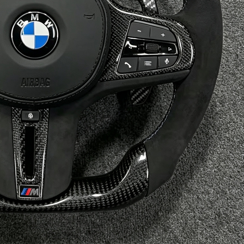 For BMW G Series LCI Customized Carbon Fiber LED Steering Wheel 2 3 4 5 6 7 8 Series X3 X4 X5 G20 G30 M3 M4 M5 M8 Z4 2018-2024