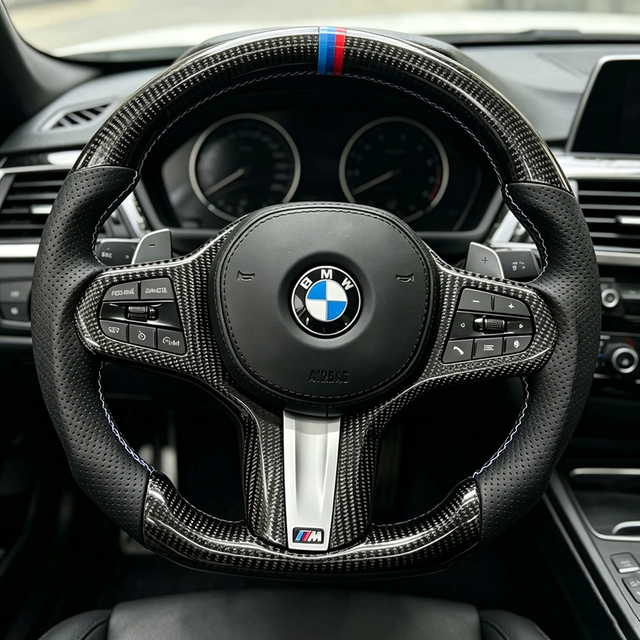 Factory Supply Carbon Fiber Steering Wheel Fit for 5 Series G30 G31 G38 X3M X4M X5M X6M M5 F90 Customized Steering Wheel
