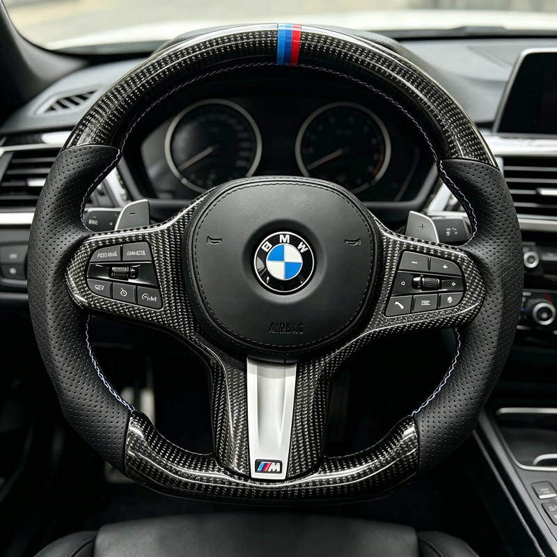 Factory Supply Carbon Fiber Steering Wheel Fit for 5 Series G30 G31 G38 X3M X4M X5M X6M M5 F90 Customized Steering Wheel
