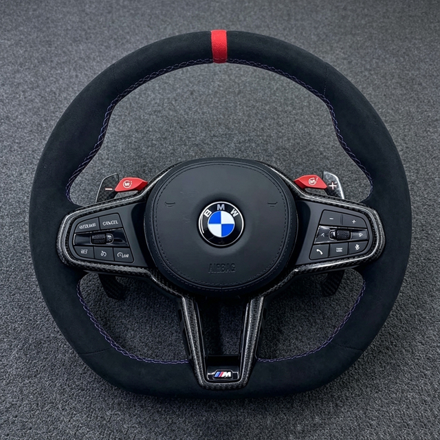 Steering Wheel Carbon Fiber For BMW G30 G20 G01 G02 G22 G29 G80 M2 M3 M4 M5 F90 F40 F44 F97 F98 F95 F96 with Heated Wheel