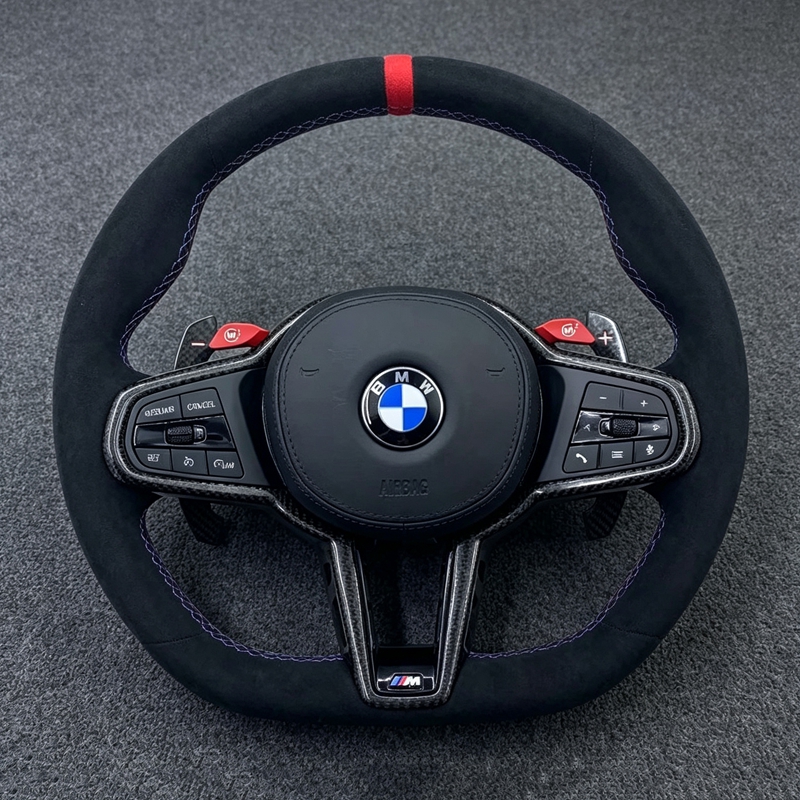 Steering Wheel Carbon Fiber For BMW G30 G20 G01 G02 G22 G29 G80 M2 M3 M4 M5 F90 F40 F44 F97 F98 F95 F96 with Heated Wheel